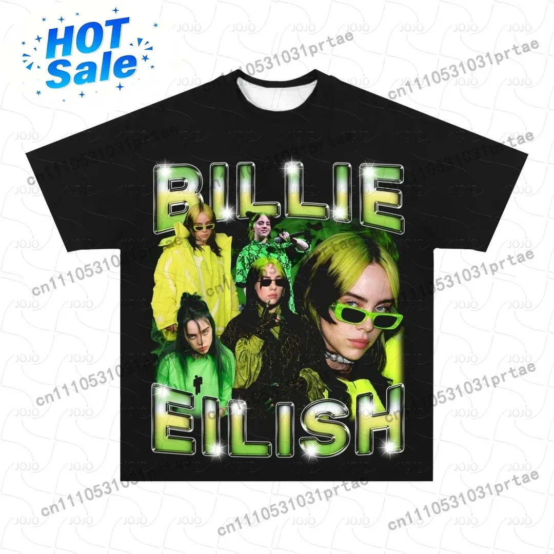 Billie Eilish Retro Pattern T- - Street Fashion Men 2025 recension och pris