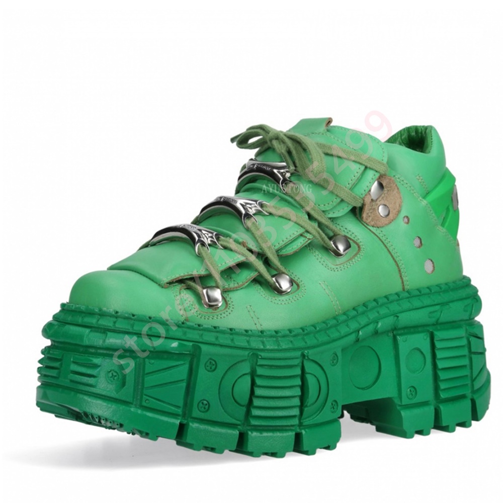 Thick-Soled Punk Rivet Y2K Sho - Street Fashion Y2K recension och pris
