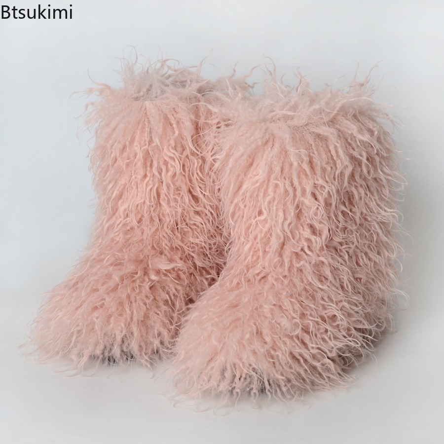 Ladies Trendy Mongolian Fur Bo - Street Fashion Y2K recension och pris