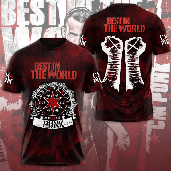 CM Punk 3D All Over Print T-Sh - Street Fashion For Short Guys recension och pris