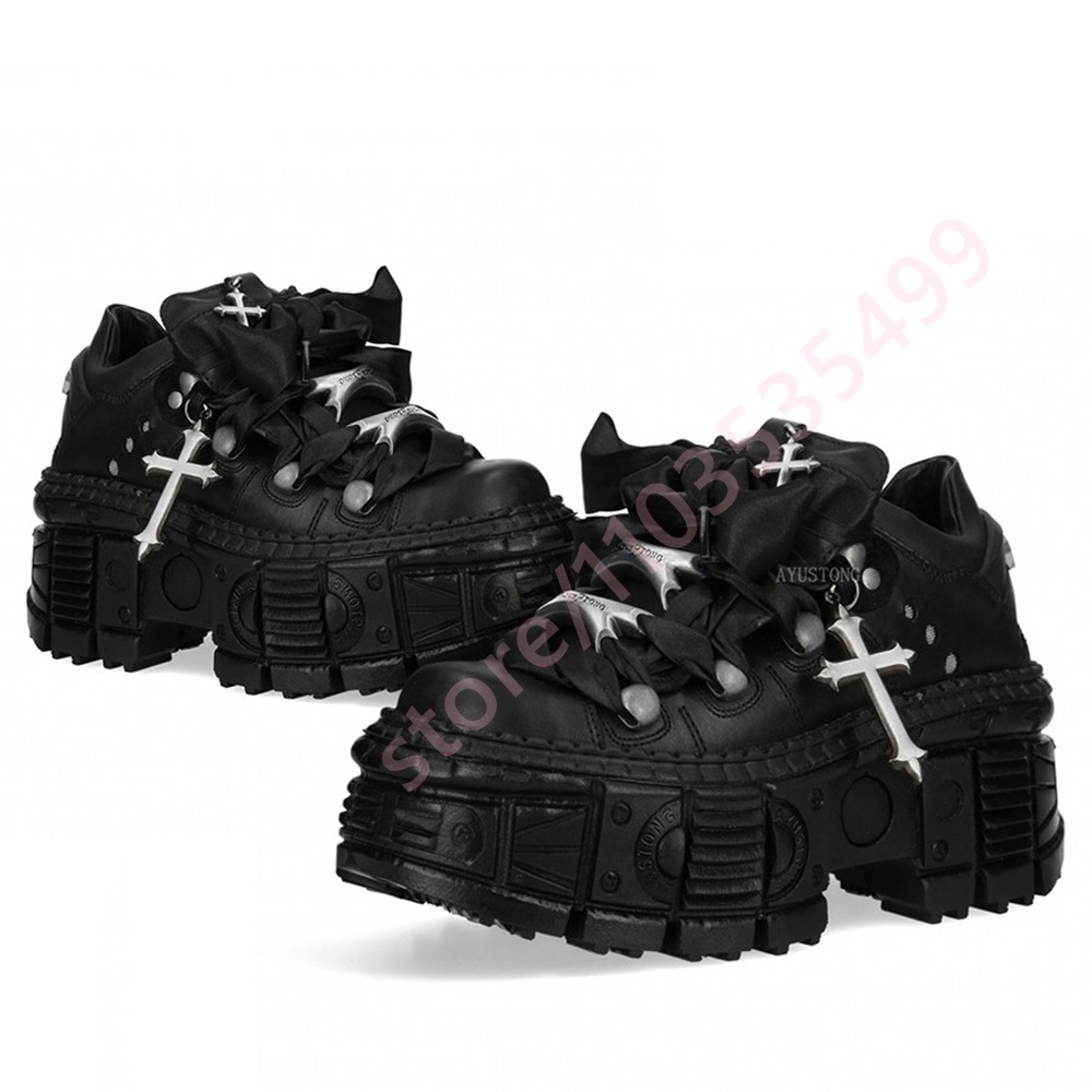Chunky Punk Metal Rivet Ankle  - Street Fashion Y2K recension och pris