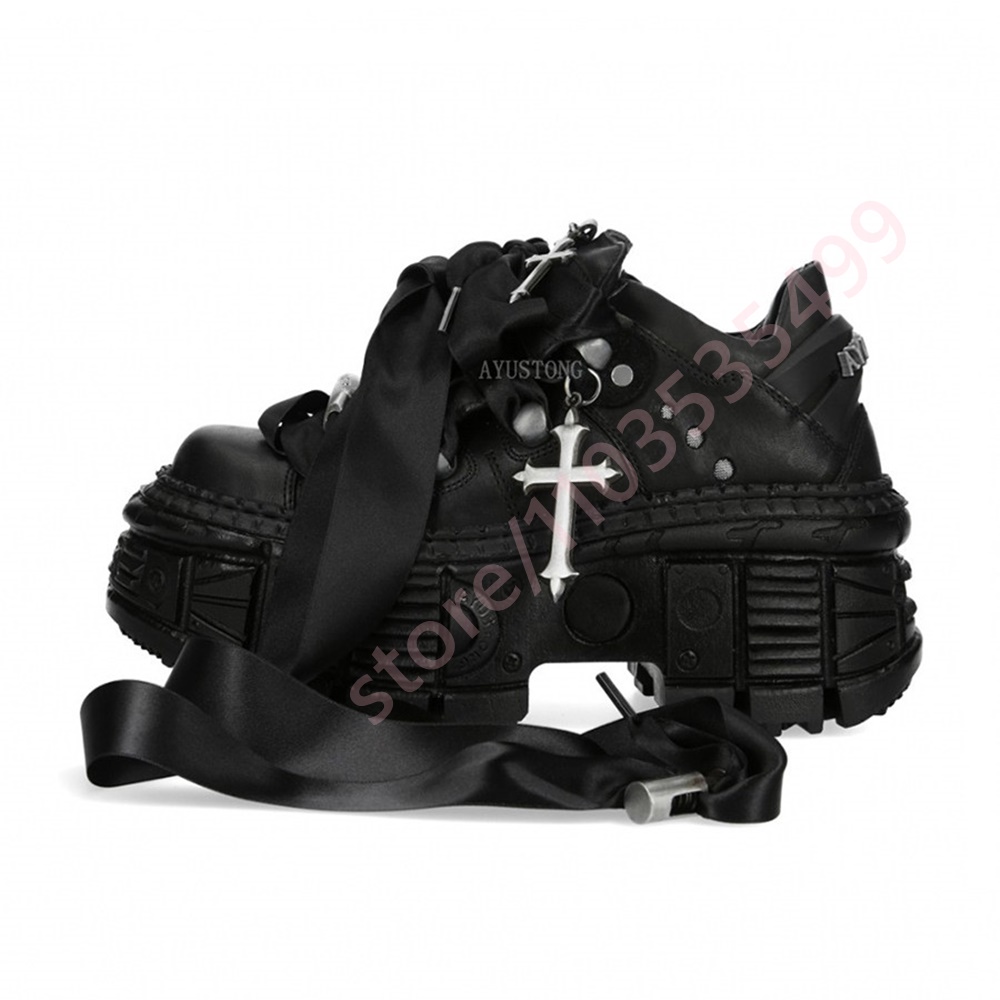 Chunky Punk Metal Rivet Ankle  - Street Fashion Y2K recension och pris