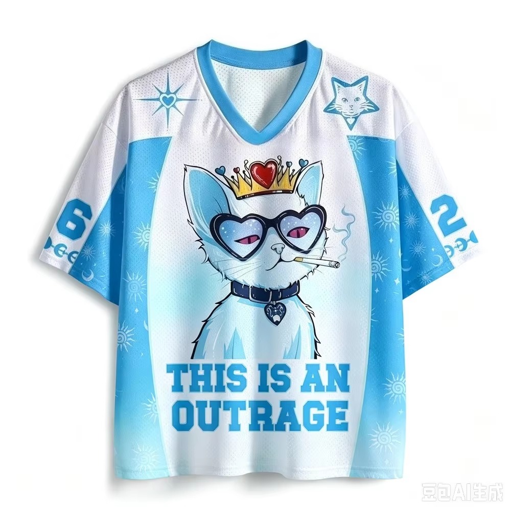 Queen Cat Pattern 3D Printed M - Queen Street Fashion recension och pris